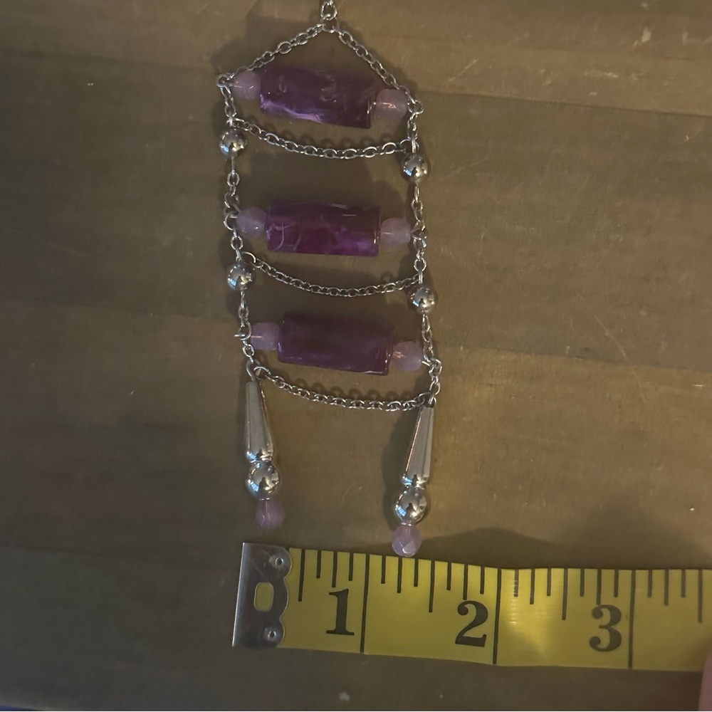 Tarina Tarantino Crystal Lizety Swarovski elements ladder dangle earrings - Picture 6 of 6
